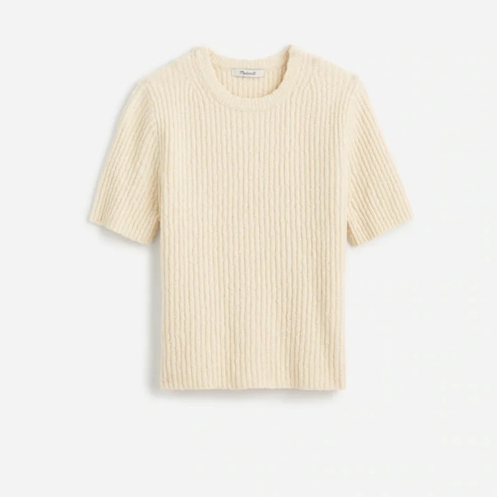 Madewell // NWOT Bouclé-Knit Crewneck Sweater Tee - Picture 6 of 10
